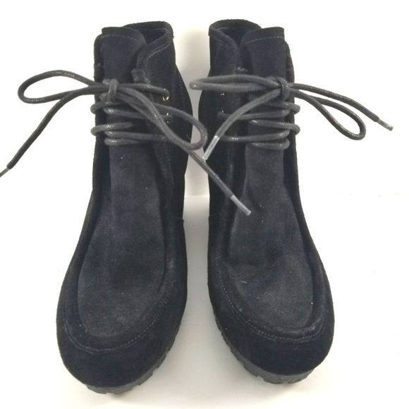 Michael Kors Rory Wedge Booties in Black Suede Size 10M. S659 - Picture 2 of 8